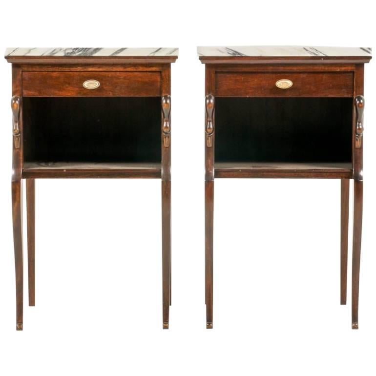 Pair of Empire Nightstands