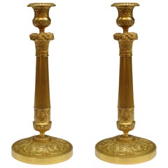 Pair of Empire Ormolou Candlesticks
