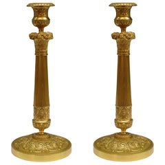 Pair of Empire Ormolou Candlesticks