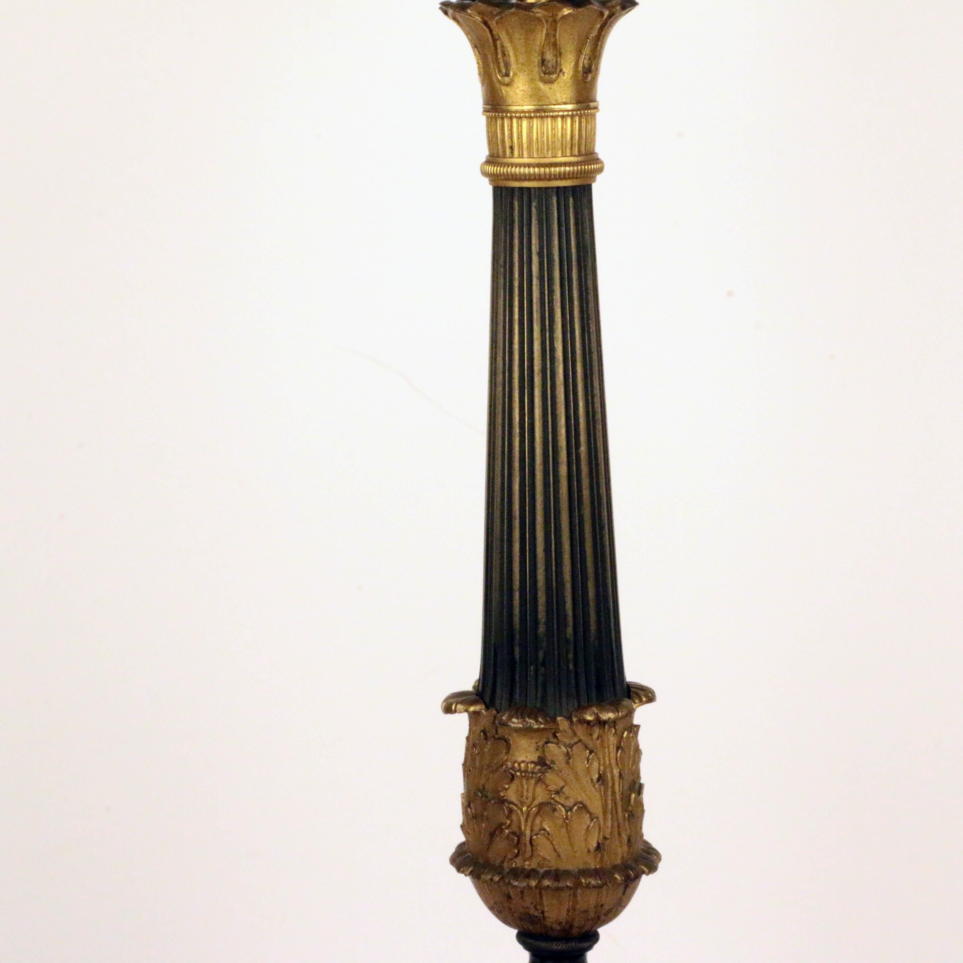 Pair of Empire Period Four-Arm Bronze Candelabra For Sale 1