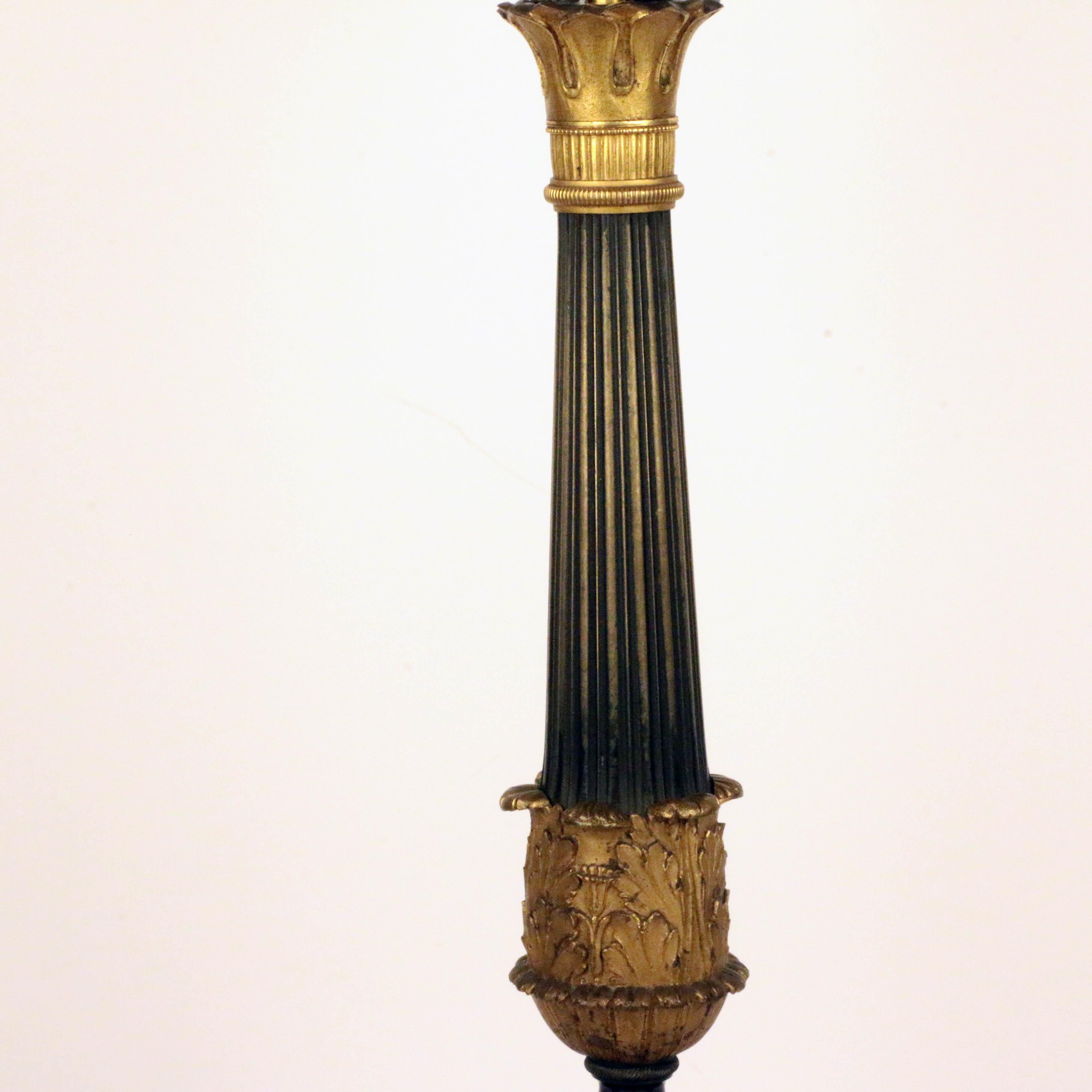 Pair of Empire Period Four-Arm Bronze Candelabra For Sale 3