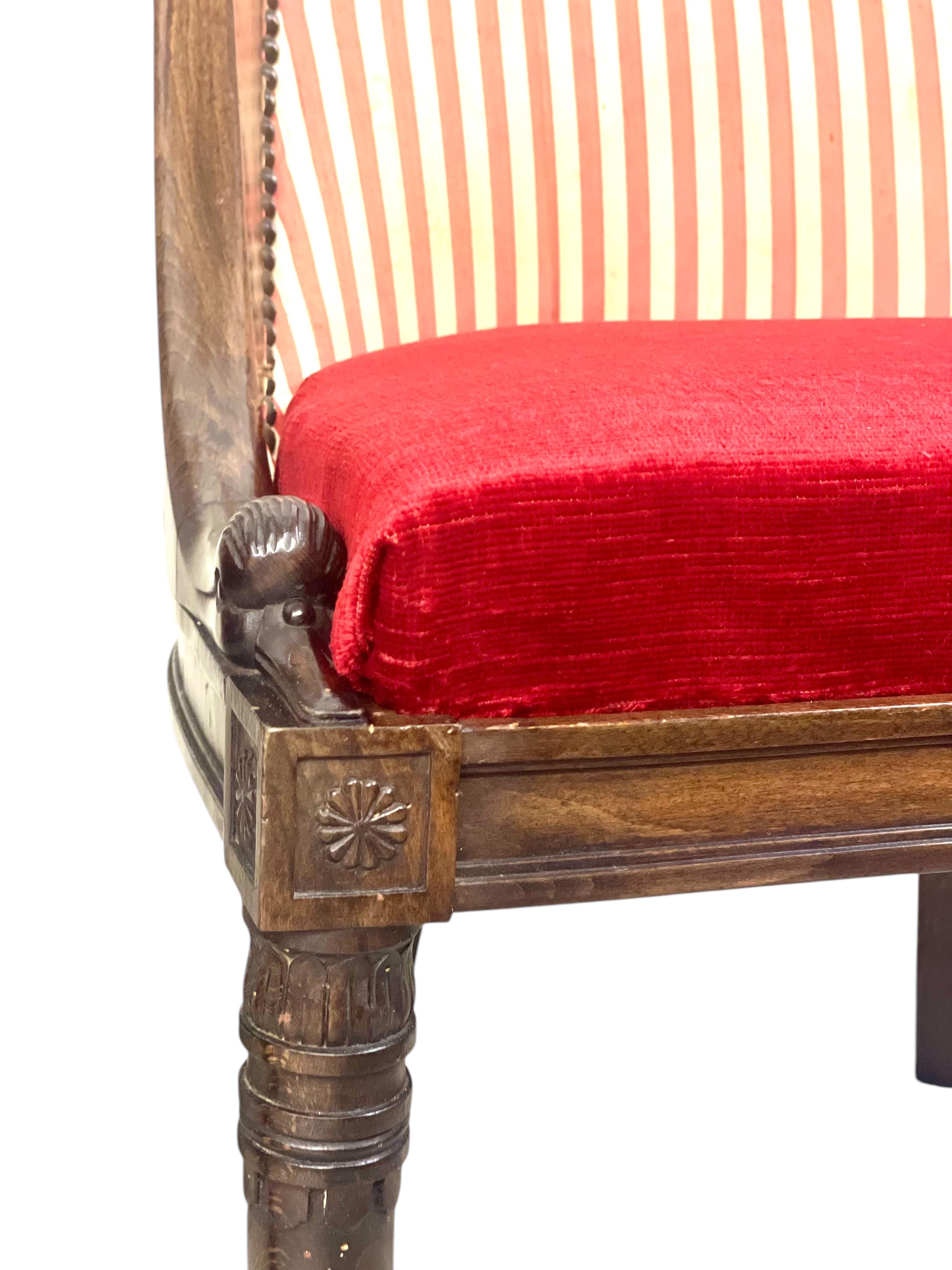 Pair of Empire Period Gondola Children Chairs For Sale 5