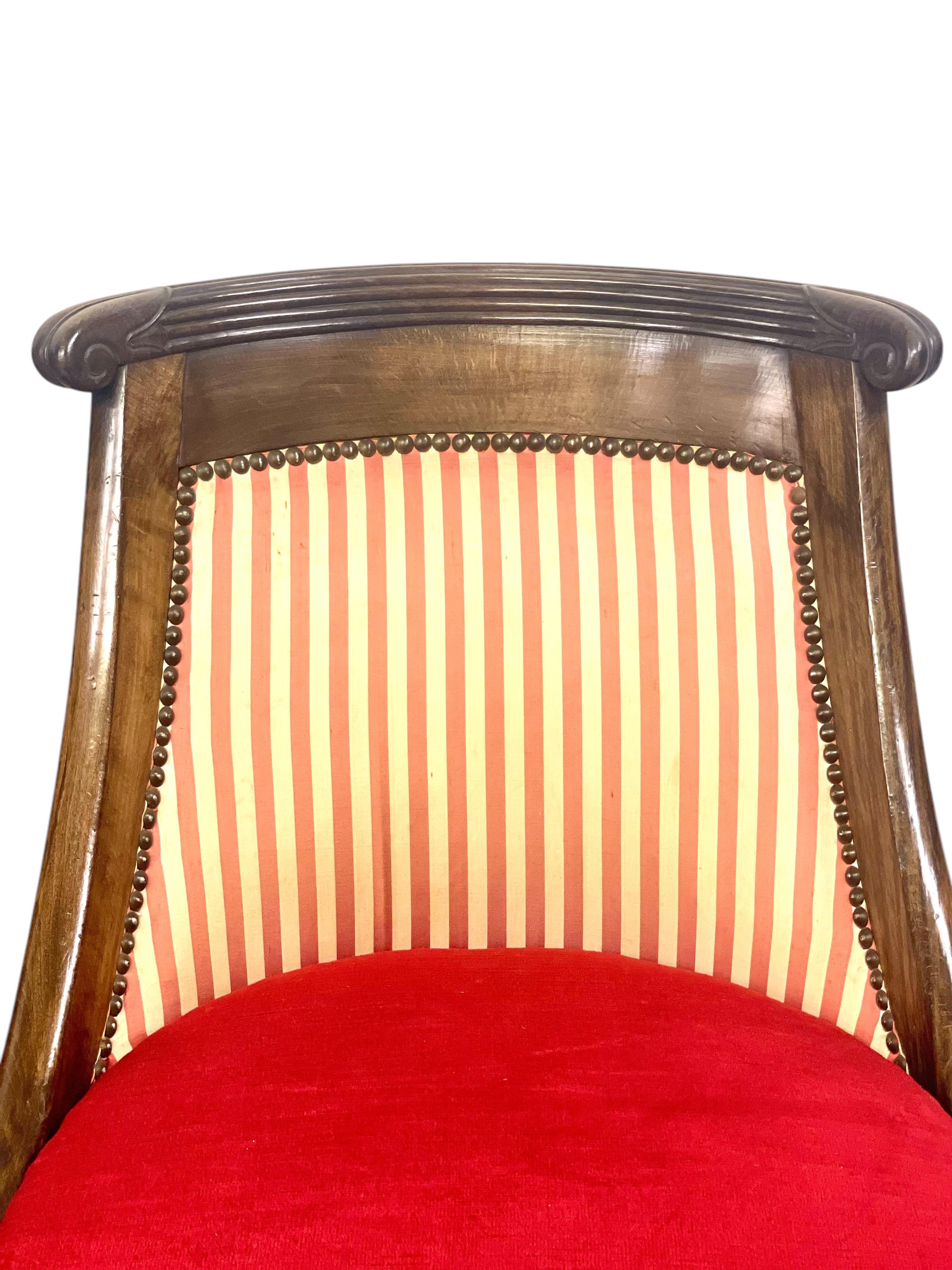 Pair of Empire Period Gondola Children Chairs In Good Condition For Sale In LA CIOTAT, FR