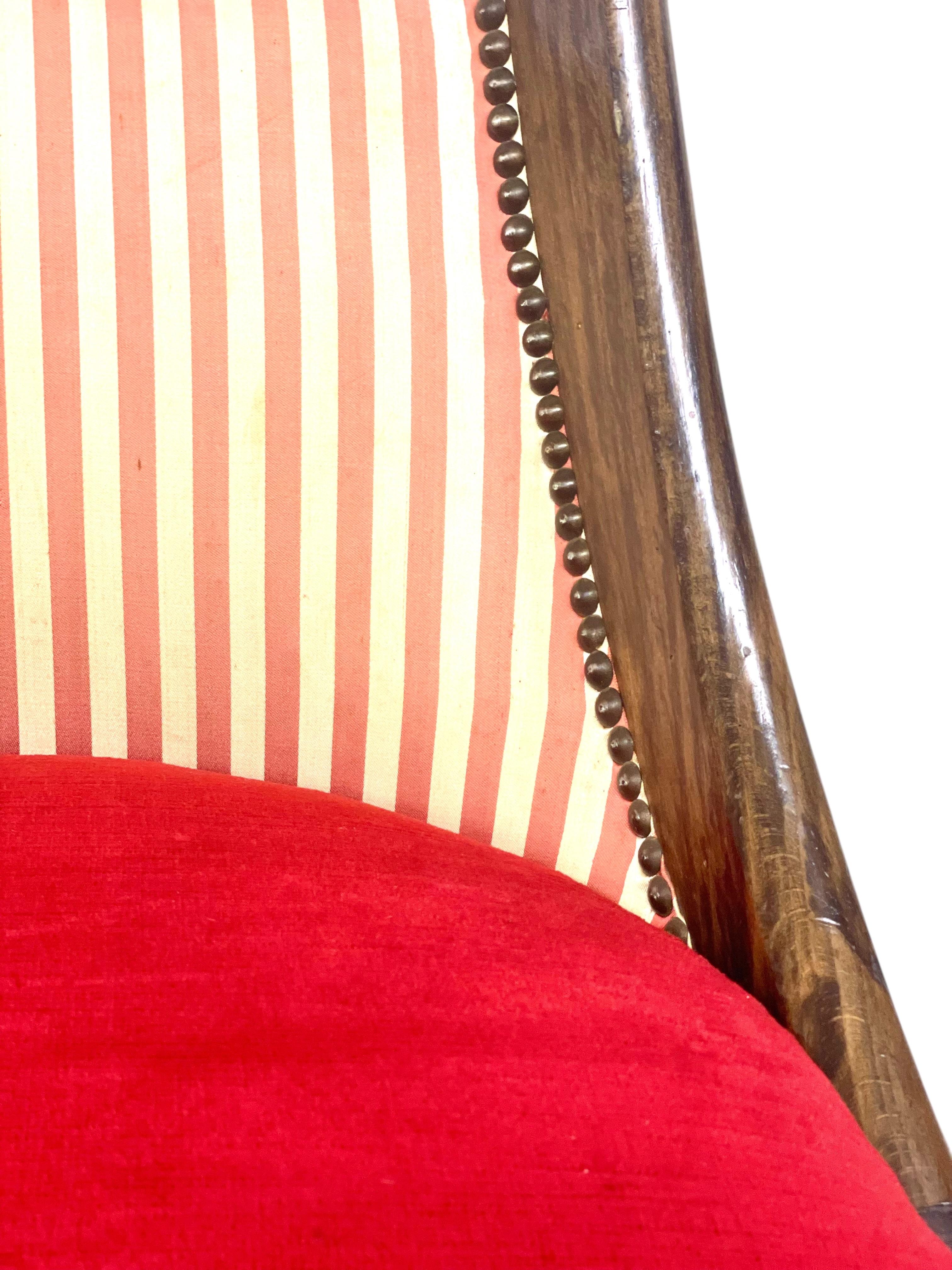 Beech Pair of Empire Period Gondola Children Chairs For Sale
