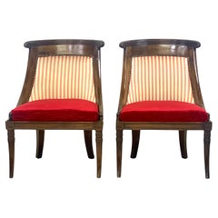 Paire de chaises enfant Gondola d'époque Empire