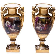 Pair of Empire Period Porcelain Vases 19th Century