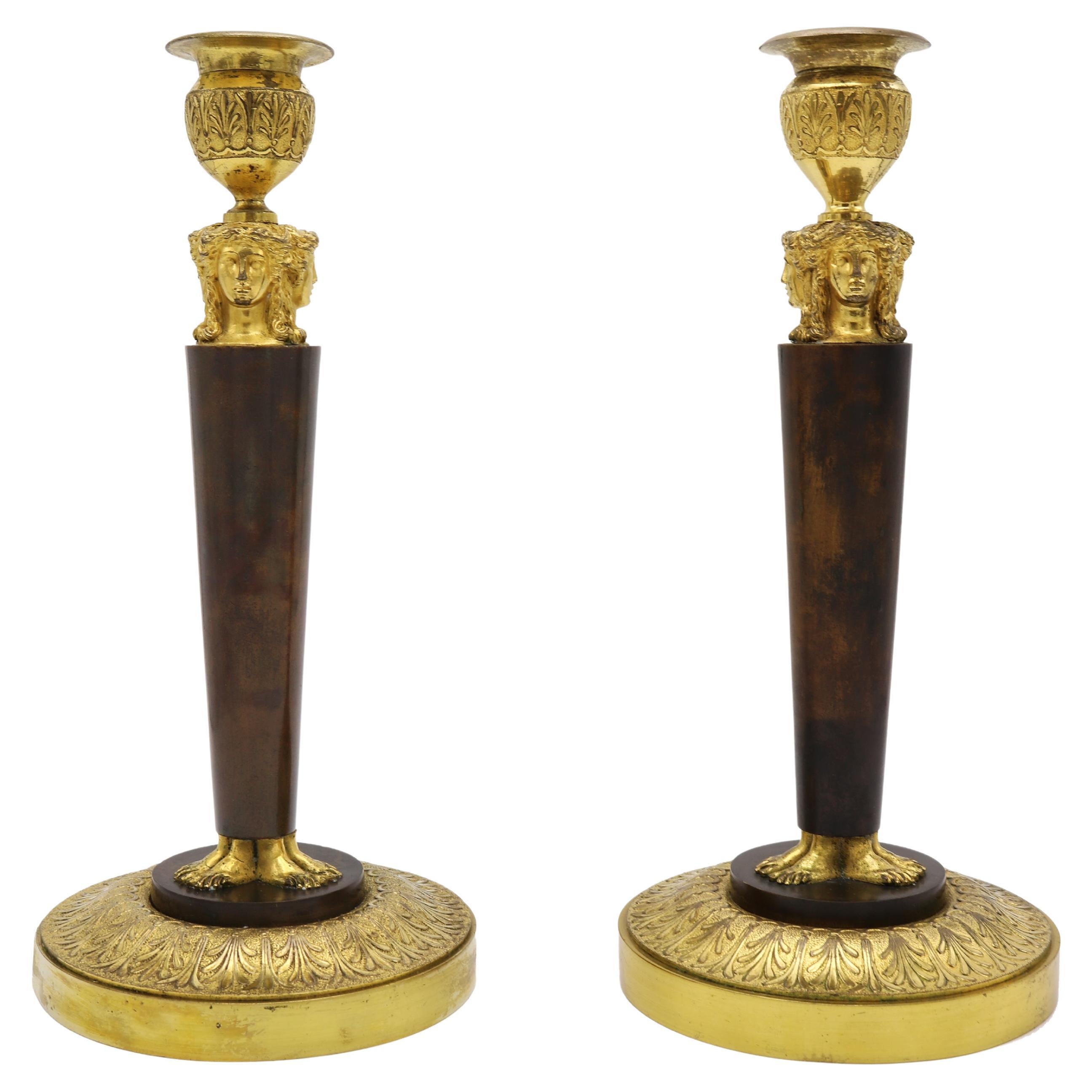 Pareja de Candeleros Imperio "Retour d' Egypt
