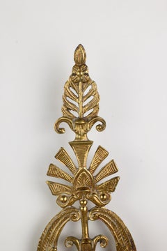 Pair of Empire Sconces in Gilded Bronze with Three Lights, Early 20th Century