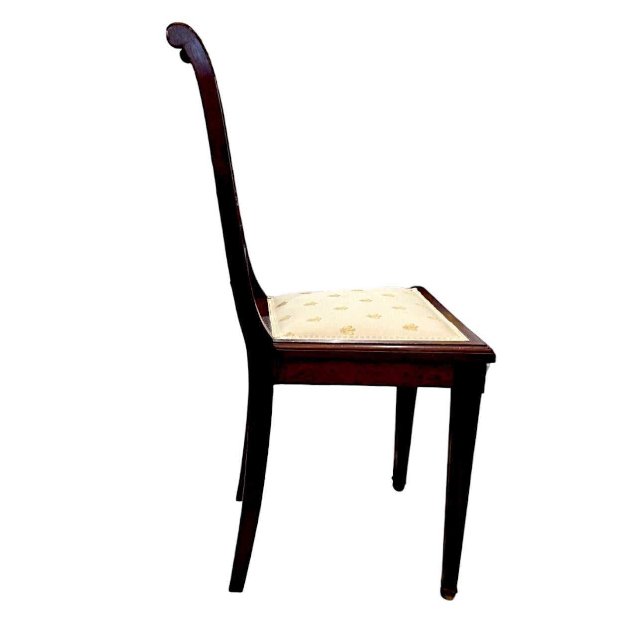Paire de chaises d'appoint Empire, 19e siècle Bon état - En vente à NICE, FR