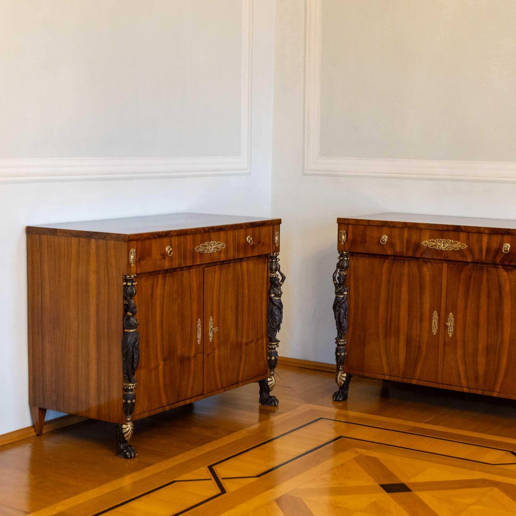 European Pair of Empire Sideboards, early 19th Century For Sale