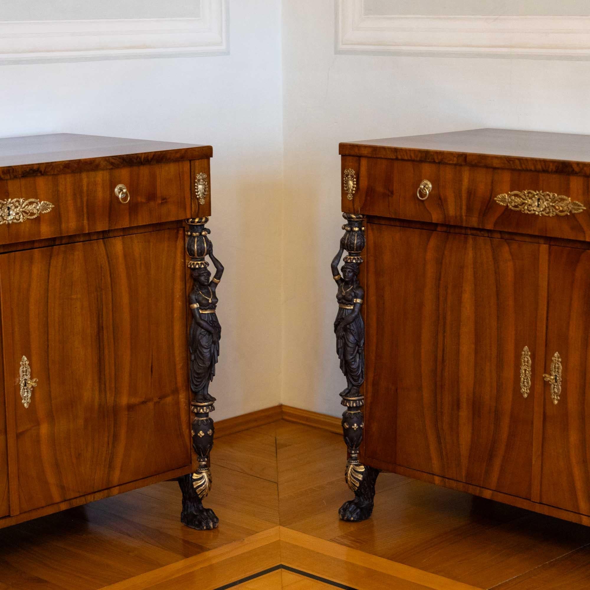Pair of Empire Sideboards, early 19th Century In Good Condition For Sale In Greding, DE