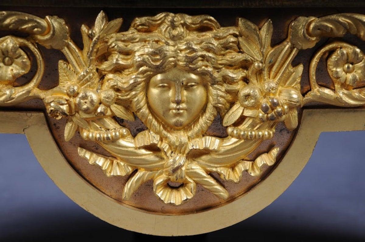Pair of Empire Sphinx Chimneys, Brass Andirons, Paris 19th Century Napoleon III For Sale 10