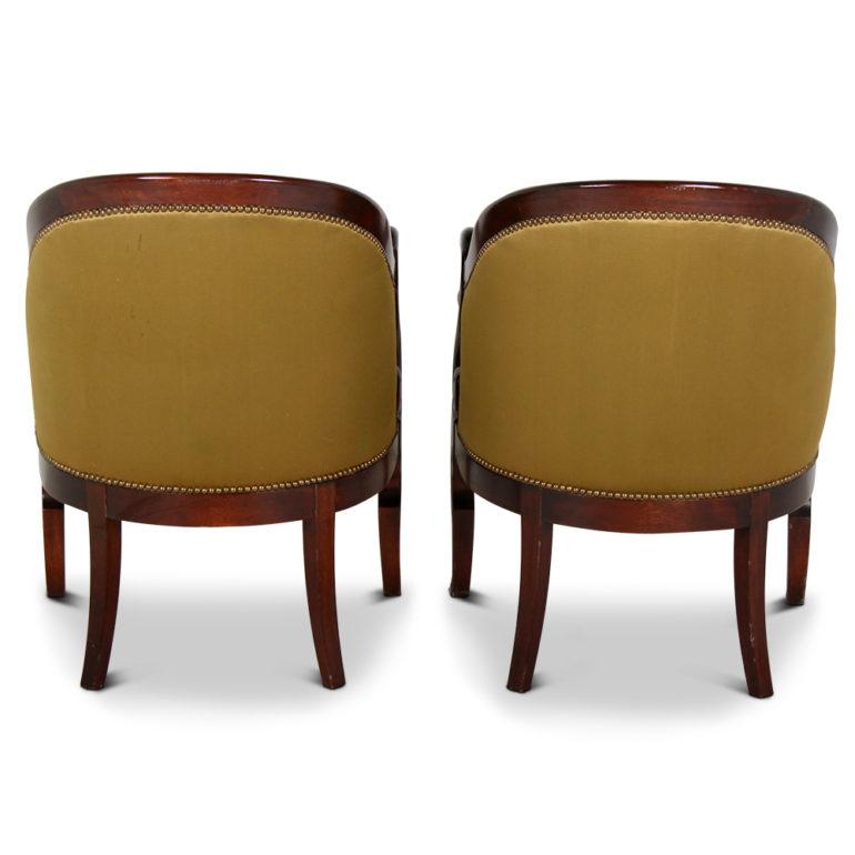 French Pair of Empire-Style Armchairs