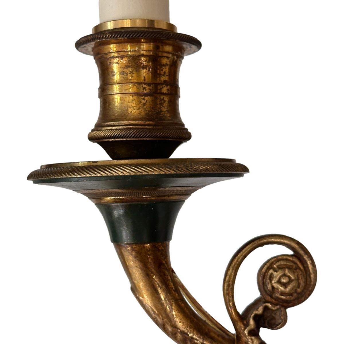 Pair of Empire Style Arrow Sconces For Sale 1