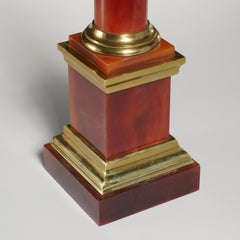 Pair of Empire Style Bakelite Resin Table Lamps in the Manner of Jansen