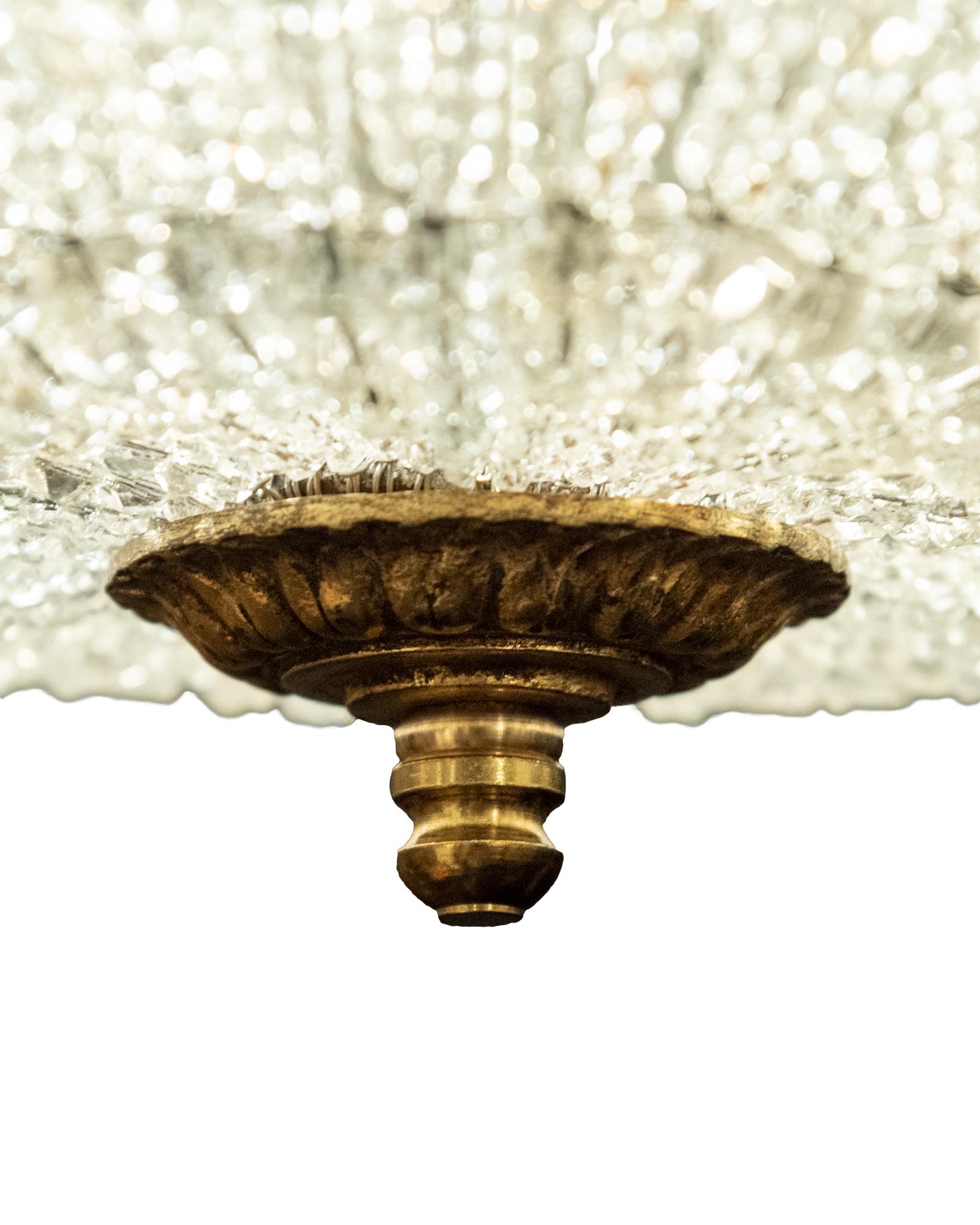 20th Century Pair of Empire Style Basket-Form Chandeliers