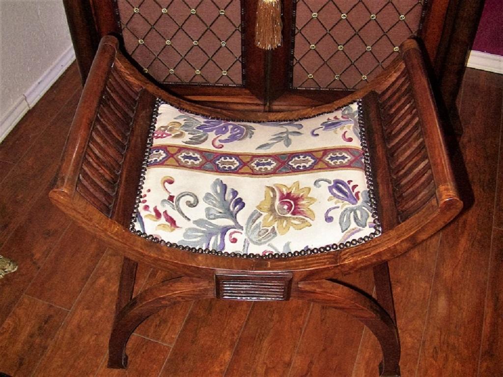 Pair of Empire Style Bedroom Scroll End Bench Seats 1
