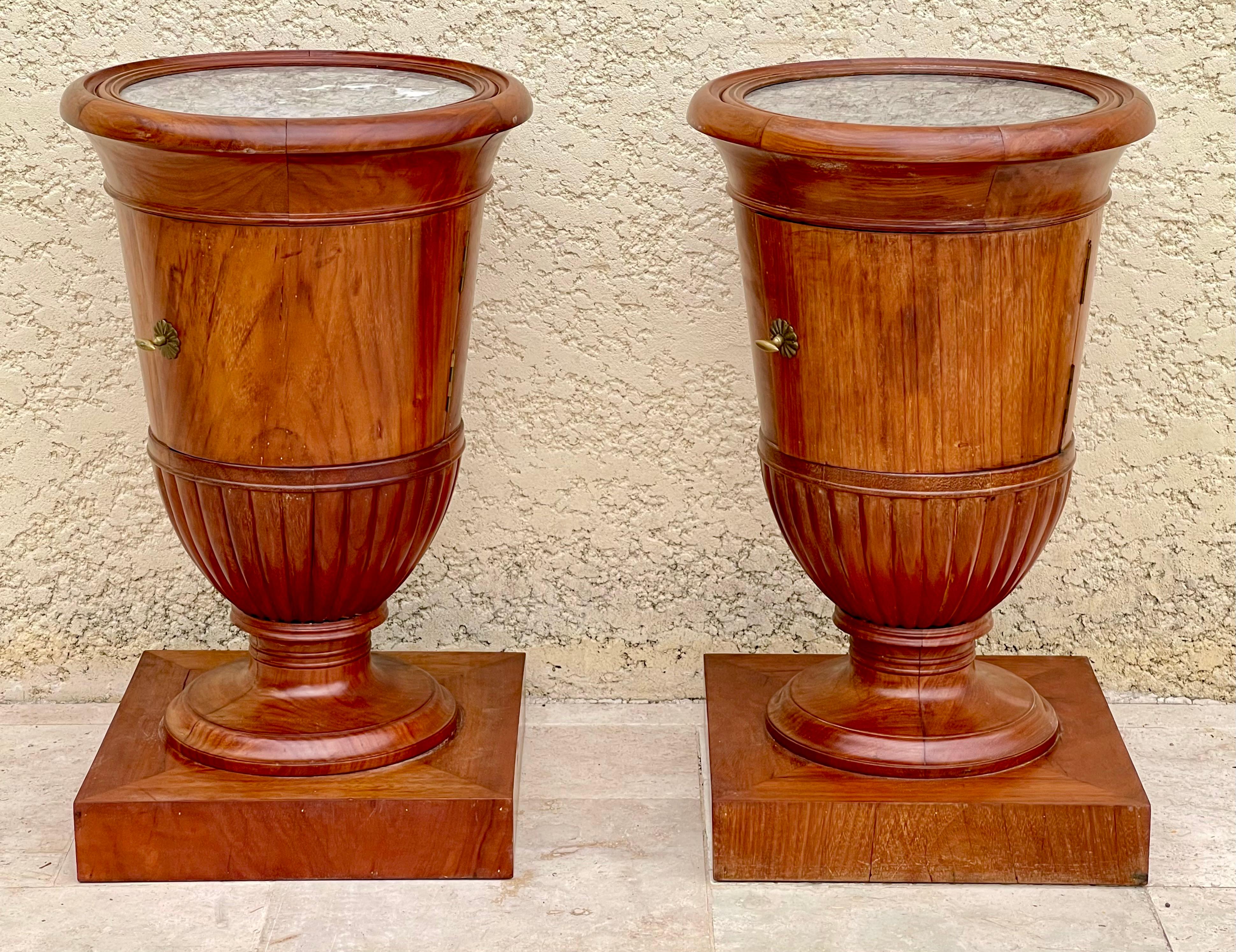 Pair Of Empire Style Bedside Tables For Sale 5