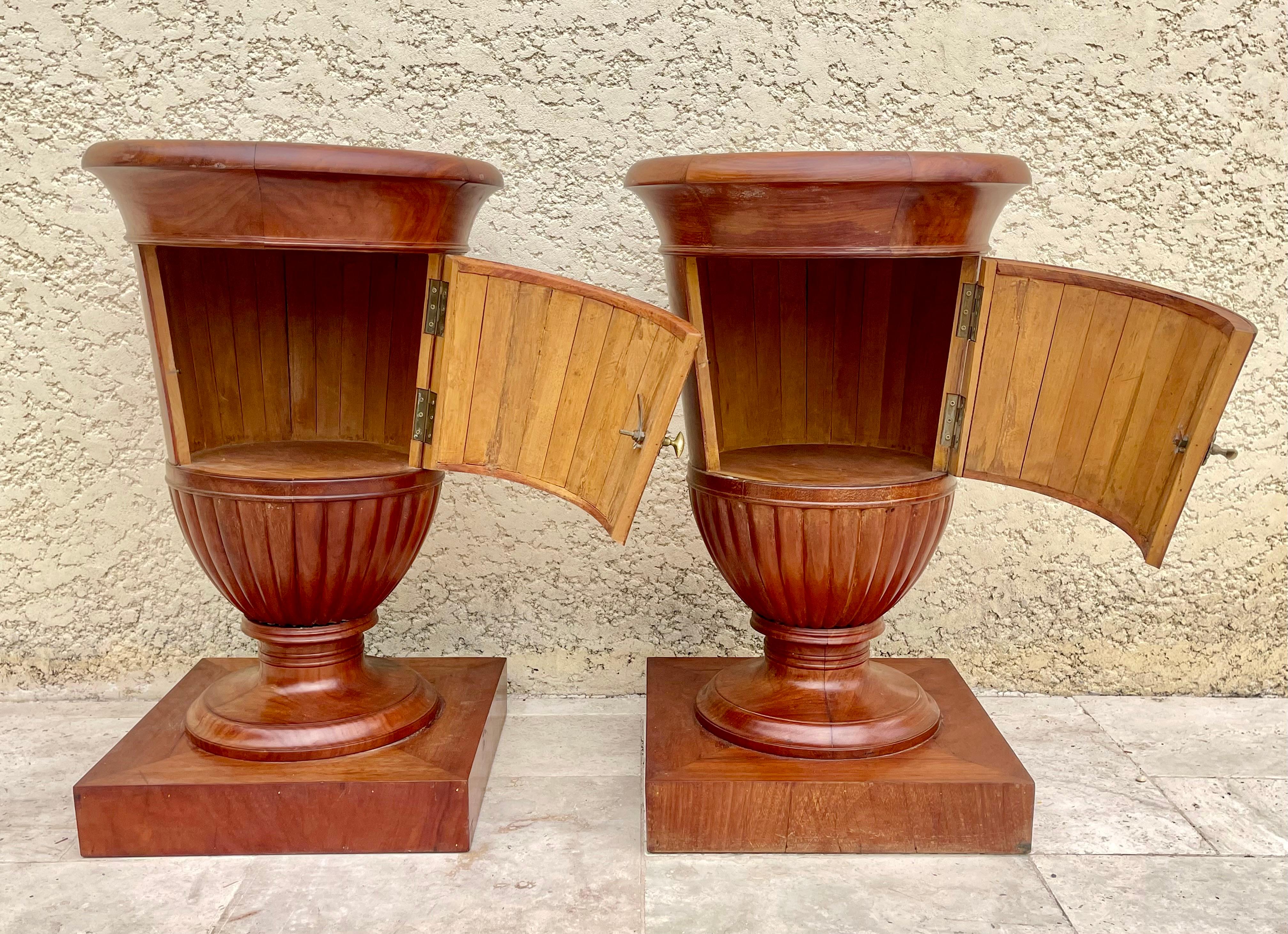 Pair Of Empire Style Bedside Tables For Sale 6