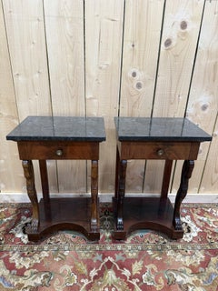 Pair of Empire style bedside tables