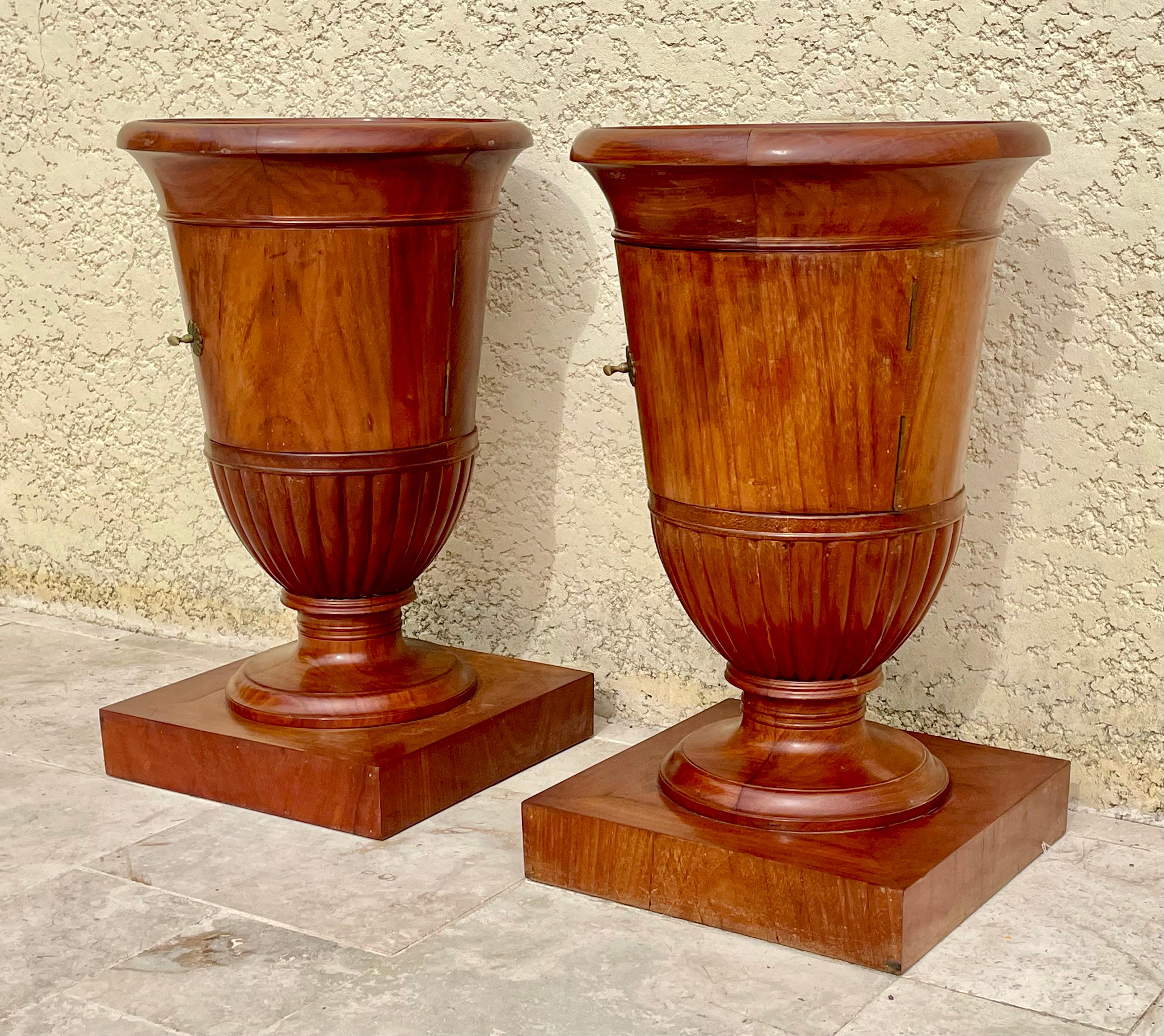 19th Century Pair Of Empire Style Bedside Tables For Sale