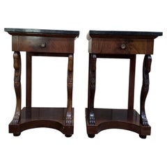 Pair of Empire style bedside tables