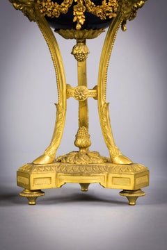 Pair of Empire Style Bronze and Iridescent Glazed Cassolettes, circa 1875