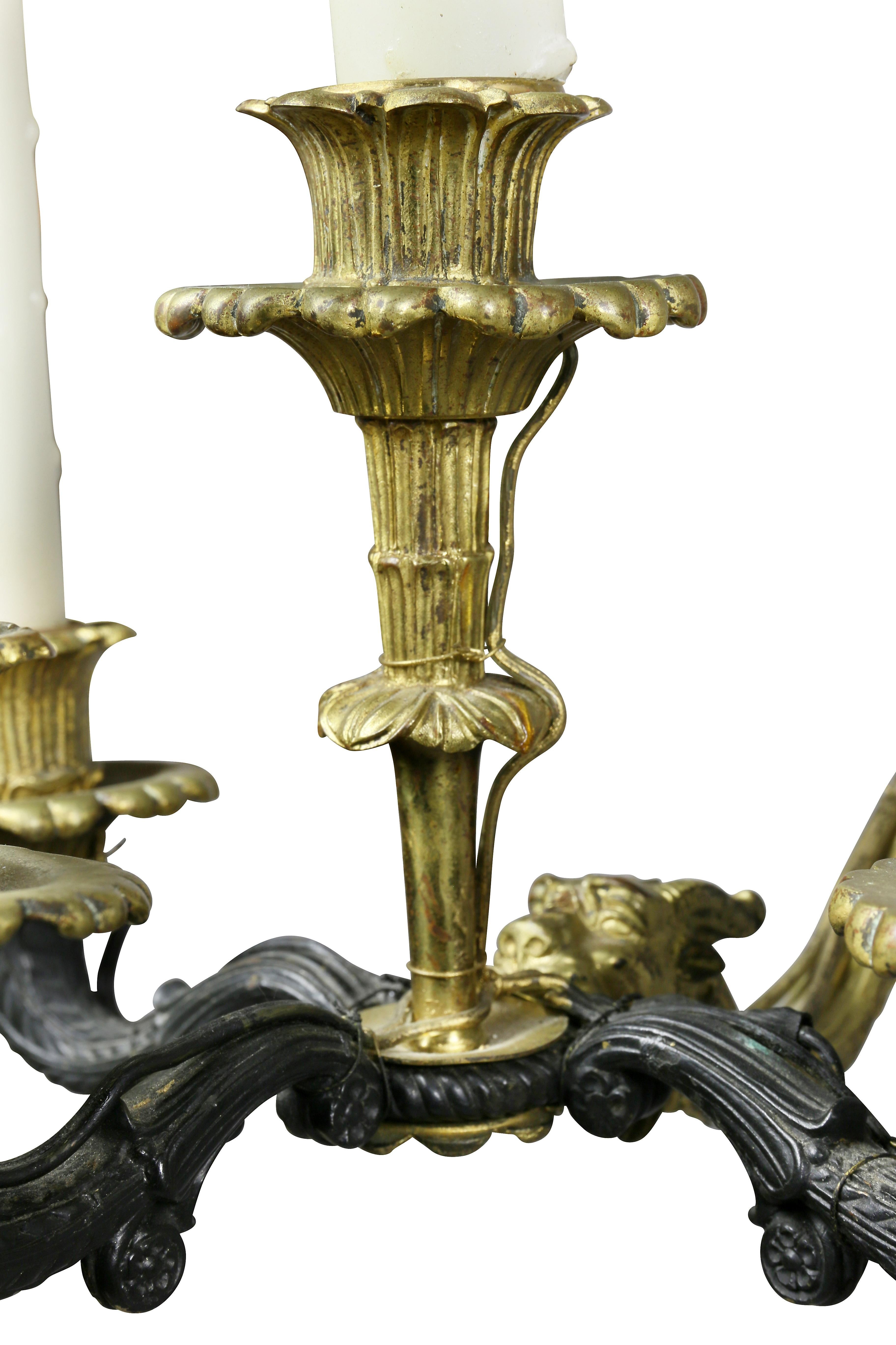 Early 19th Century Pair of Empire Style Bronze Sconces