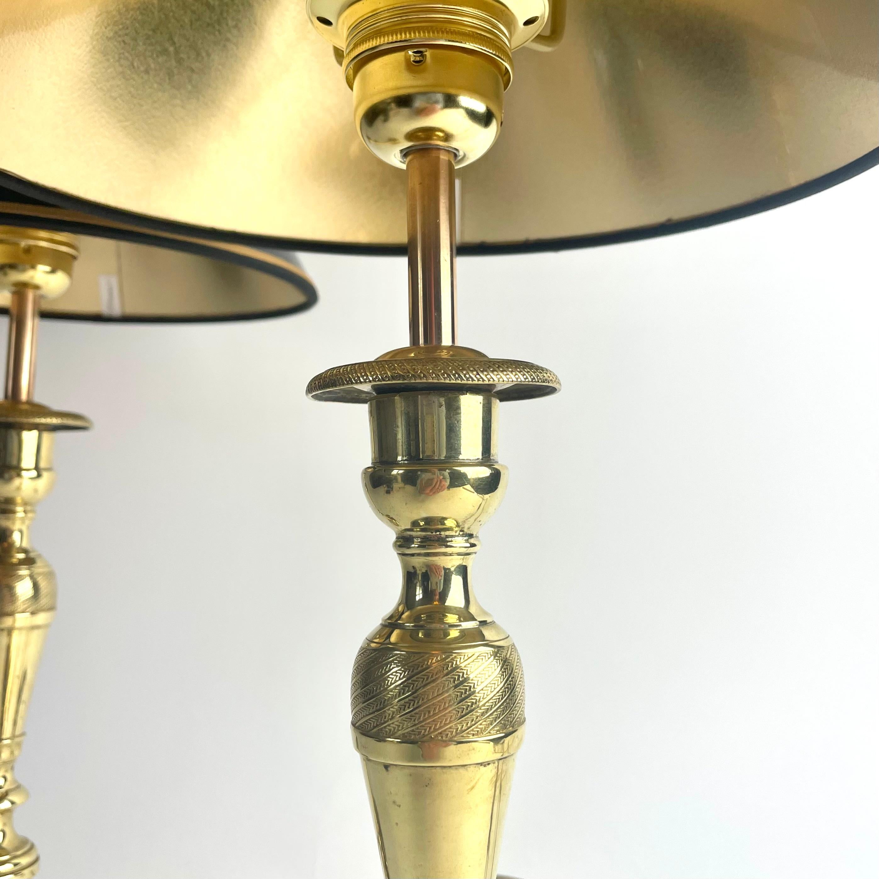 Paire de lampes de table en bronze de style Empire, France, début du 19e siècle en vente 5
