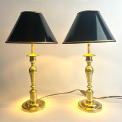 Coppia di lampade da tavolo in bronzo in stile impero, Francia, inizio XIX secolo