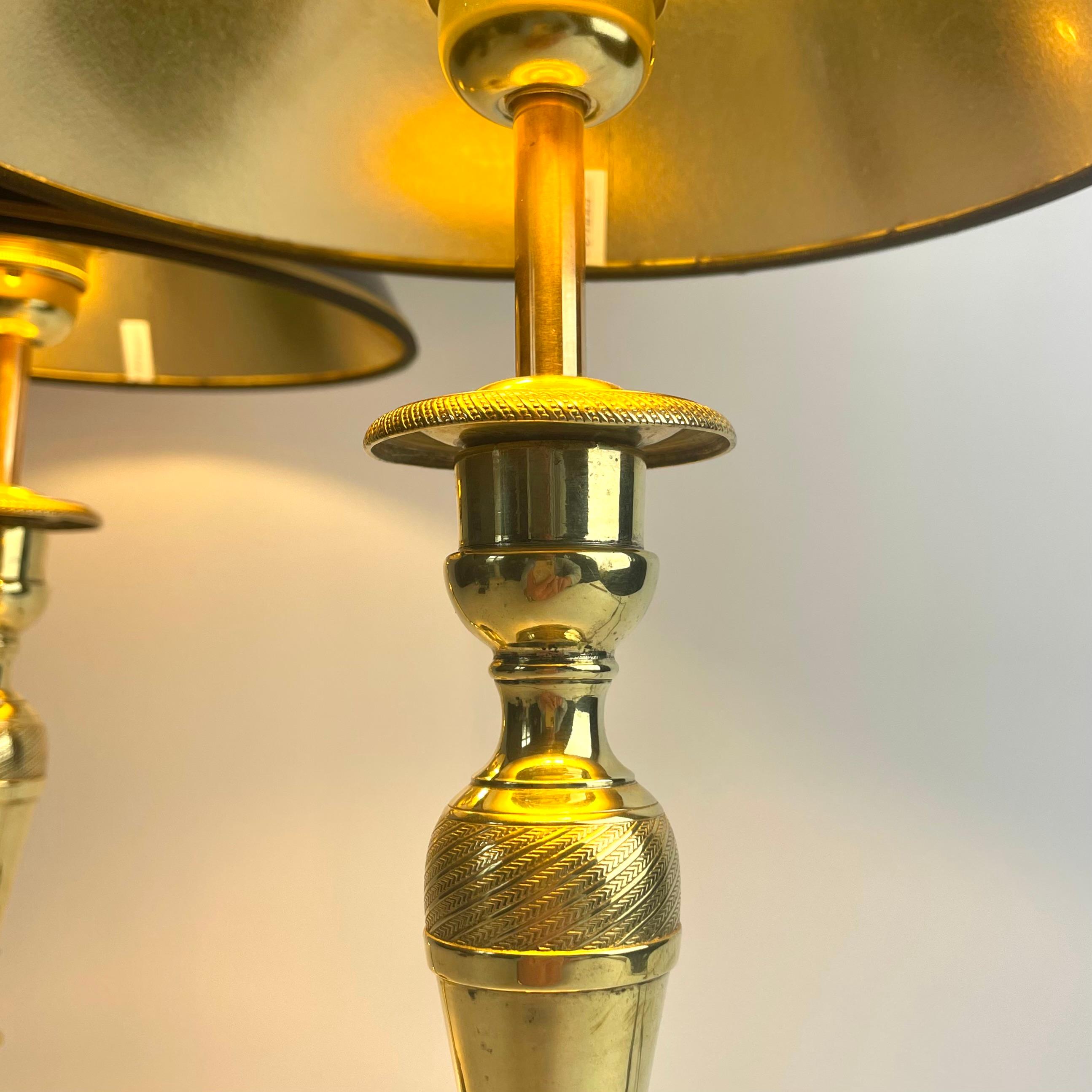 Paire de lampes de table en bronze de style Empire, France, début du 19e siècle en vente 2