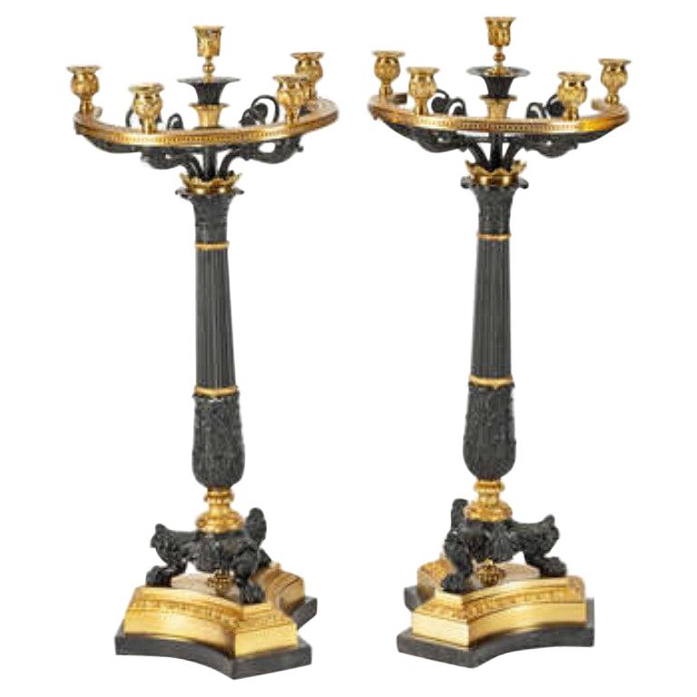 Pair of Empire Style Candelabra