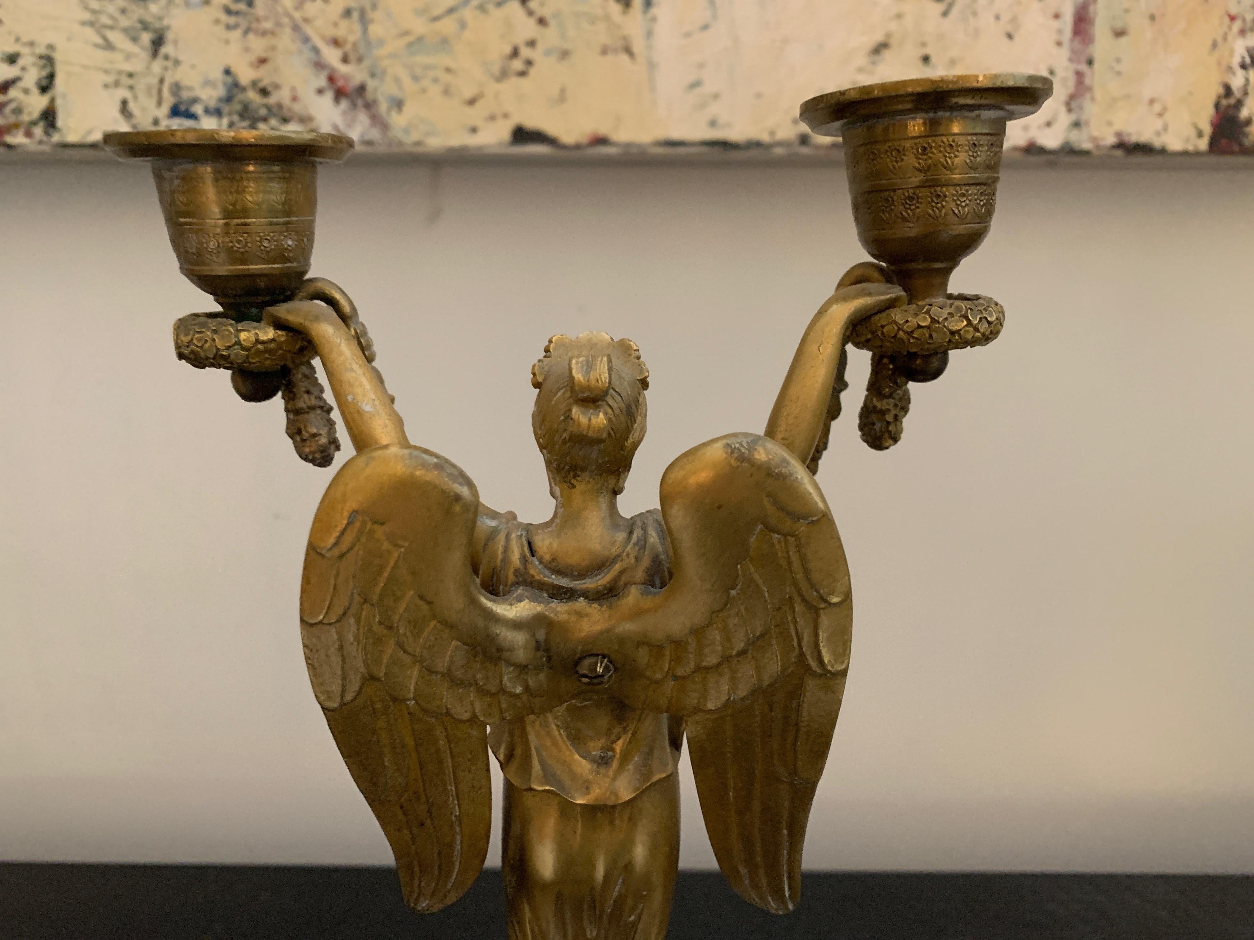 Pair of Empire Style Figural Candlesticks 2
