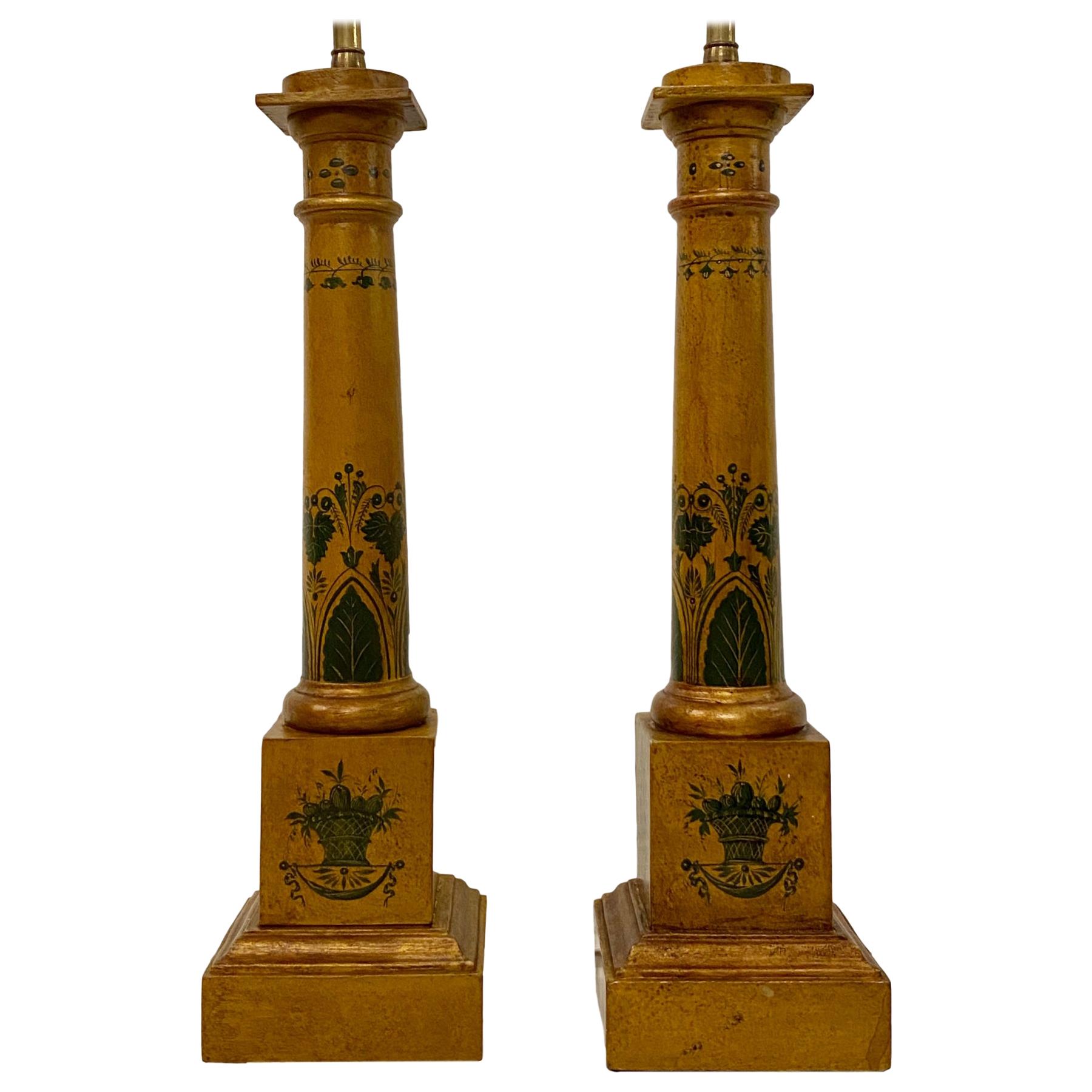 Pair of Empire-Style French Lamps For Sale