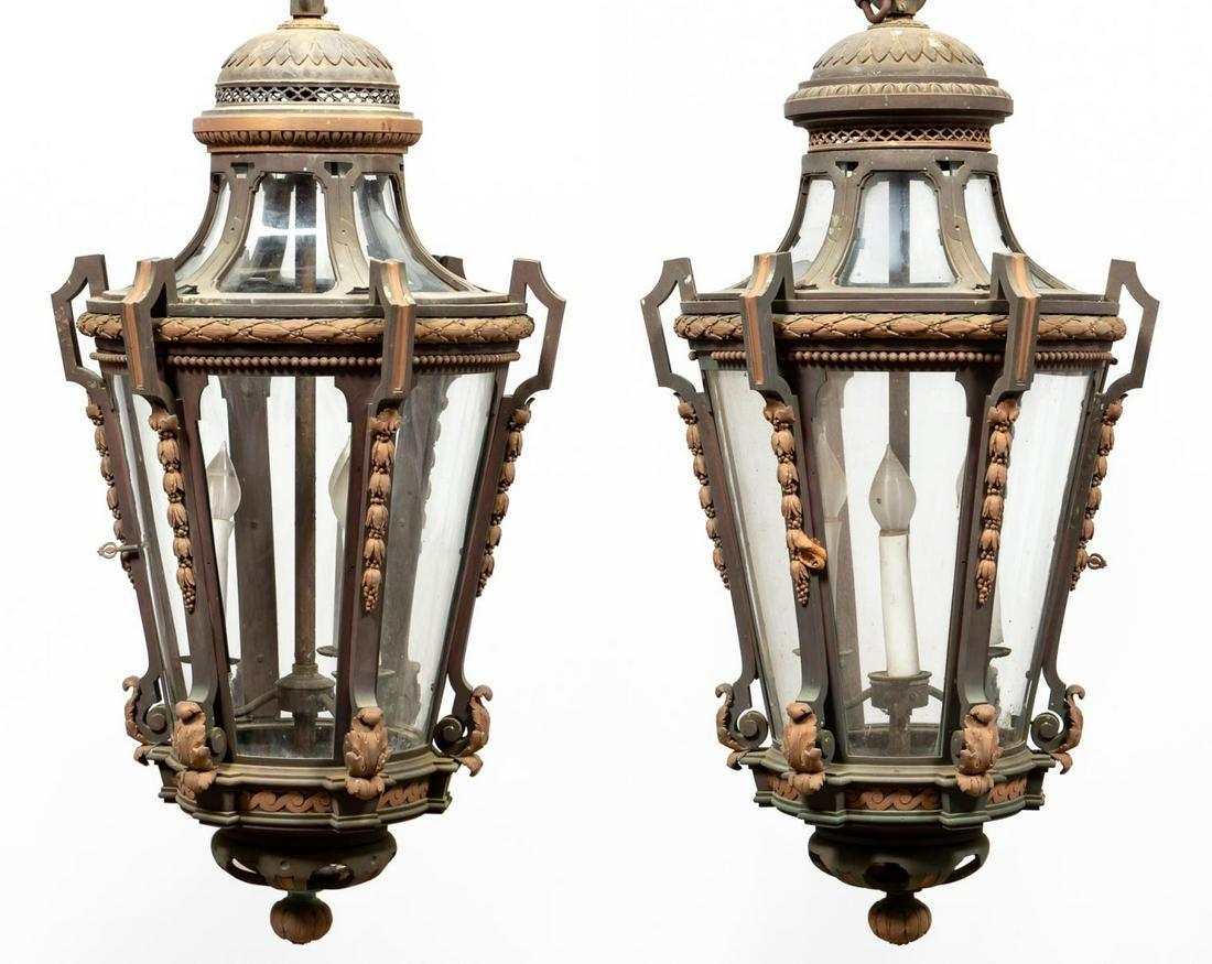 Empire Style Lantern Form Chandelier For Sale 8