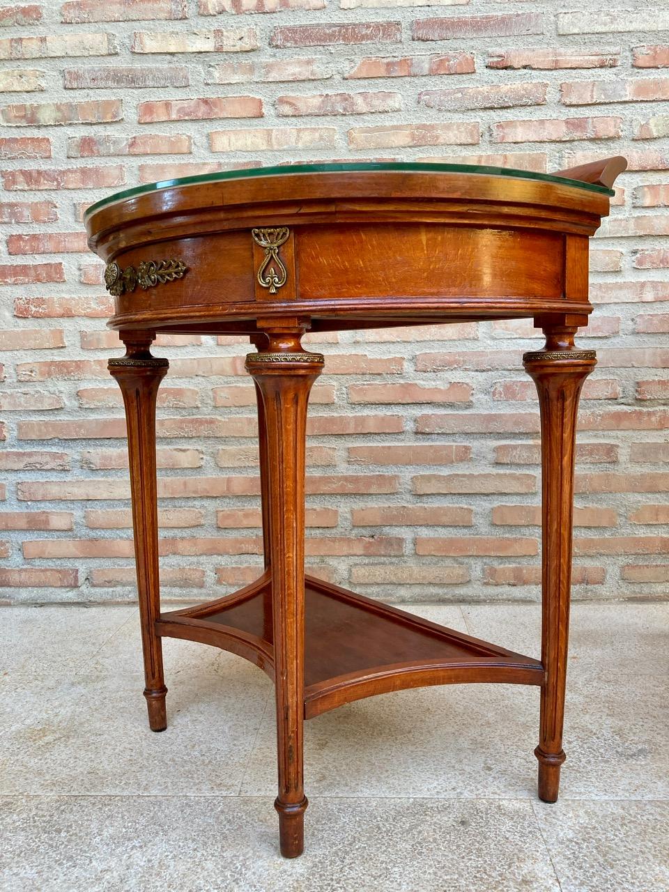 Pair of Empire Style Mahogany Wood Nightstands, 1930s For Sale 3