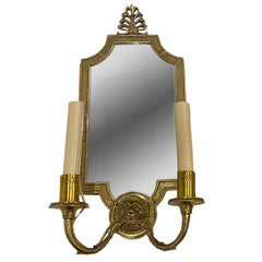 Pair of Empire Style Mirrored Sconces
