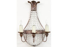 Pair Of Empire Style Niermann Weeks Crystal Wall Sconces