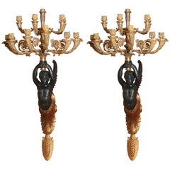 Pair of Empire Style Sconces, 19th Century