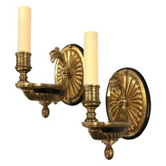 Vintage Pair of Empire Style Sconces