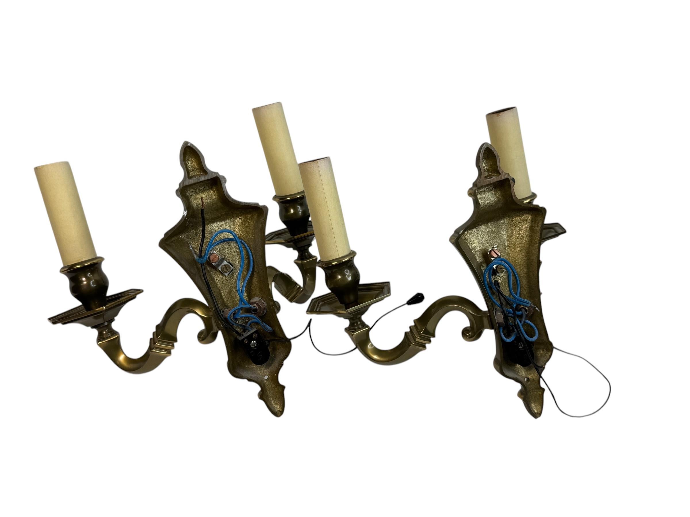 Coppia di lampade da parete a forma di sconces in stile impero, Germania, anni '60 in vendita 3