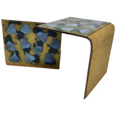Pair of Enamel and Cork on Steel Bookends