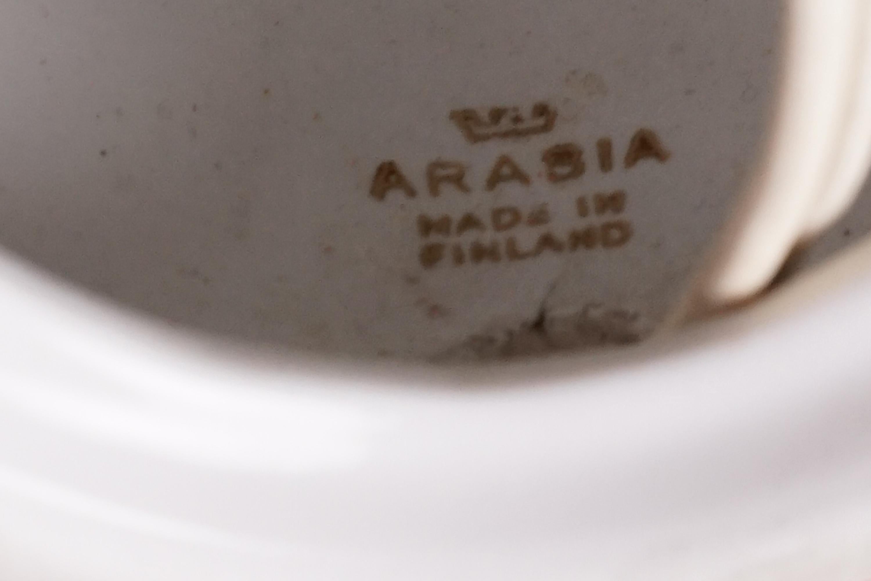 Paar emaillierte Keramik-Tischlampen von Toini Muona für Arabia, 1940er Jahre  im Angebot 3