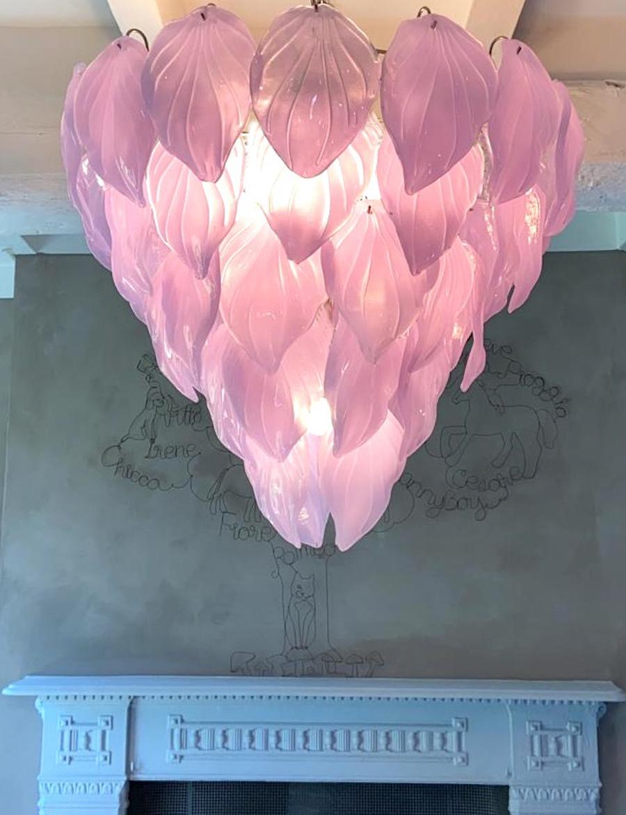 Pair of Enchanting Murano Glass Chandelier, Italy, 1980s 3