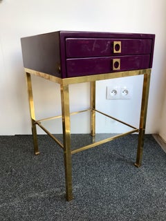 Pair of End Lacquered Tables by Guy Lefevre for Maison Jansen, France, 1970s