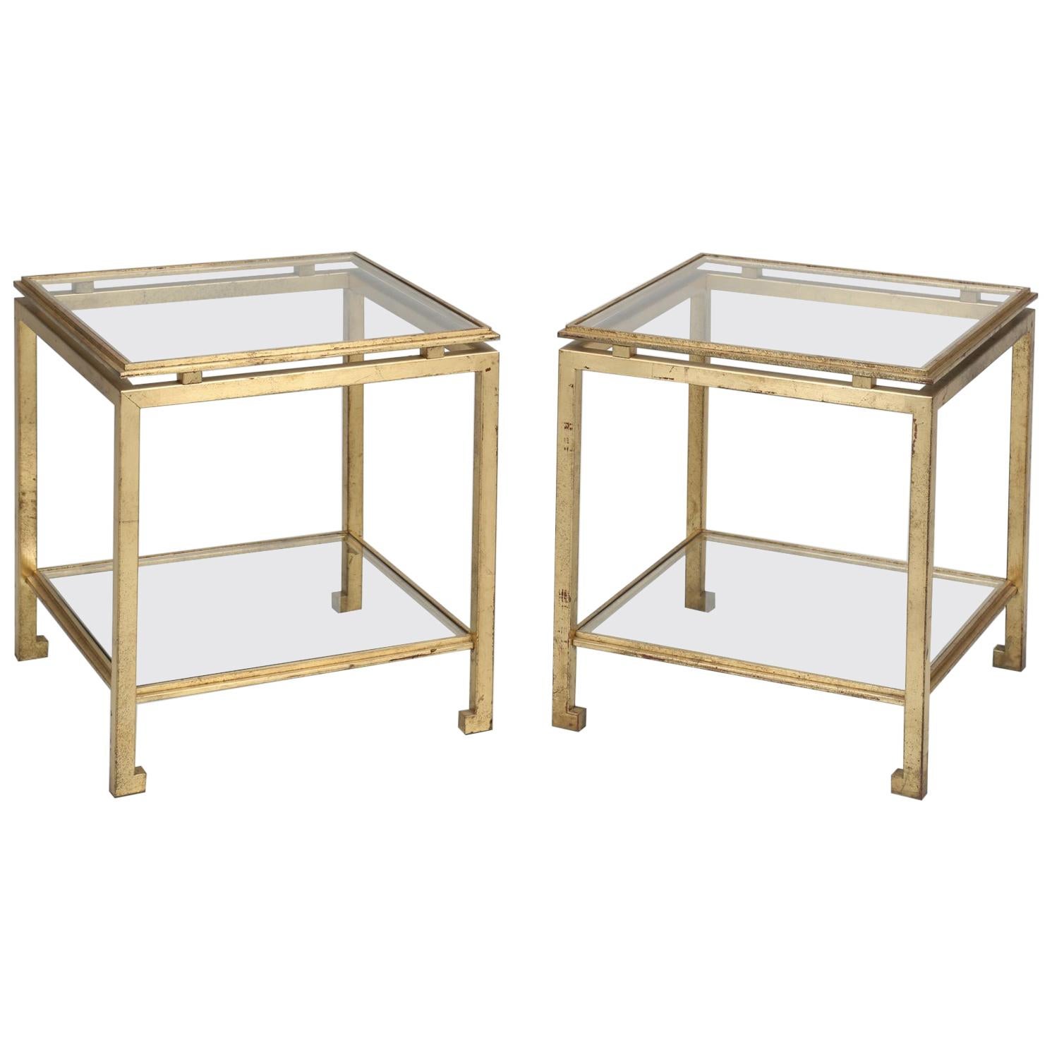Pair of End or Side Tables Attributed to Guy Lefevre Design, for Maison Jansen