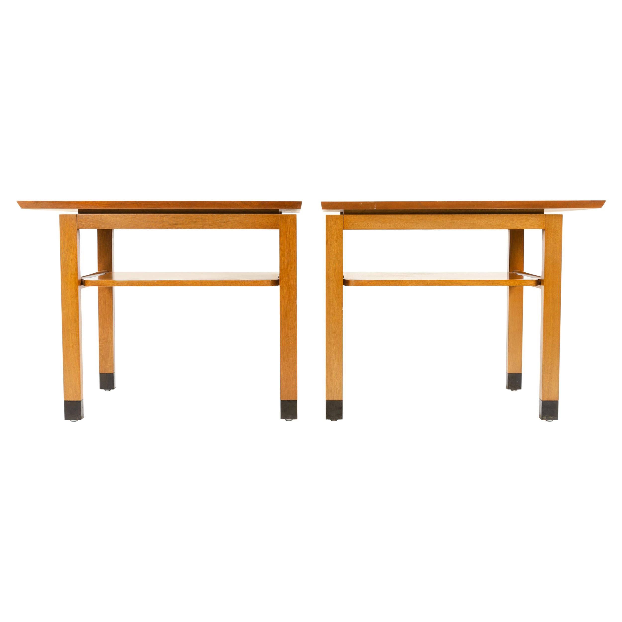 1950s Pair of End / Side Tables by Edward Wormley for Dunbar