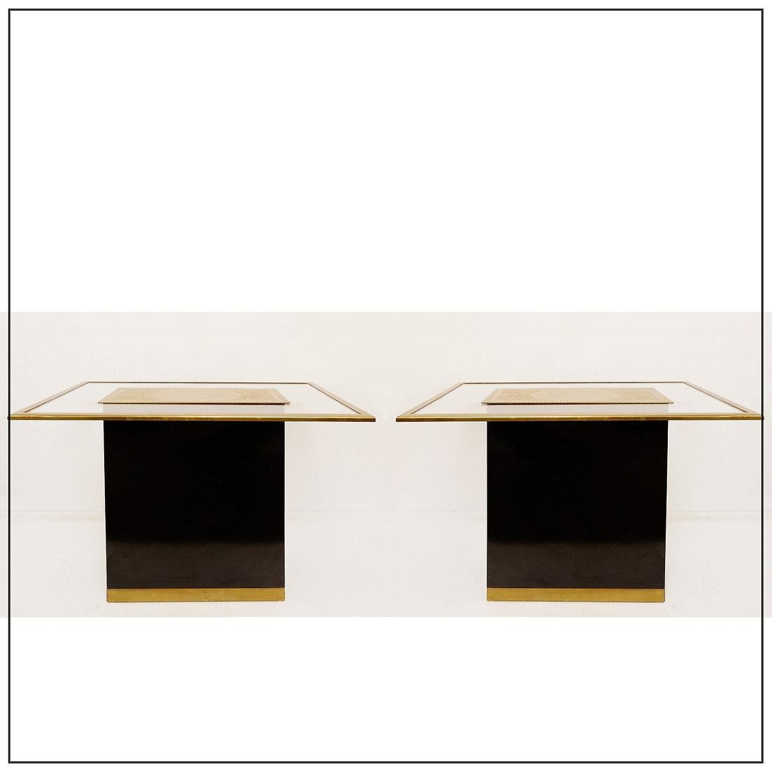 Pair of End Sofa or side Tables in the style of Roger Vanhevel, 1970s In Good Condition For Sale In Linkebeek, BE