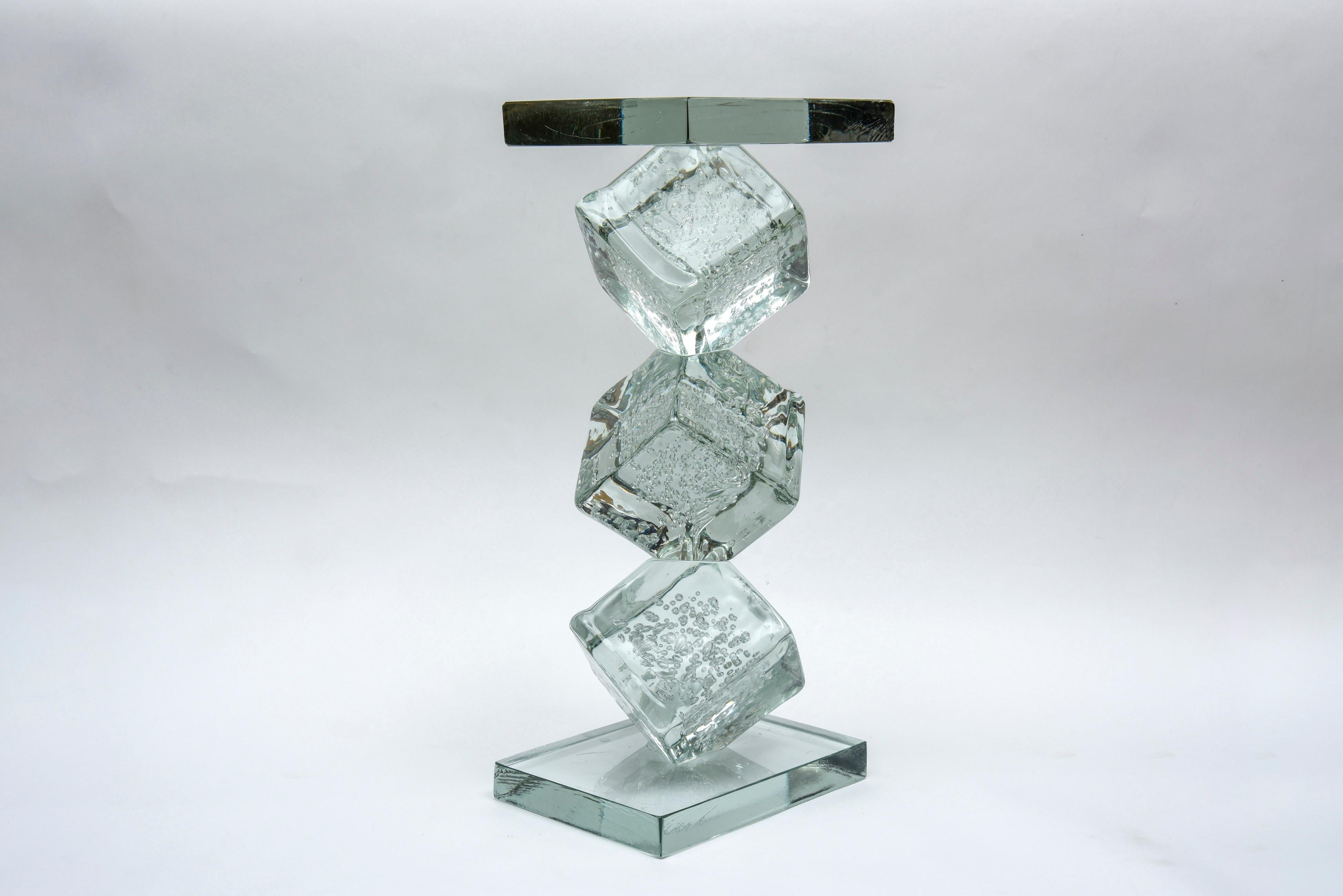 Pair of End Tables All in Murano Glass 3