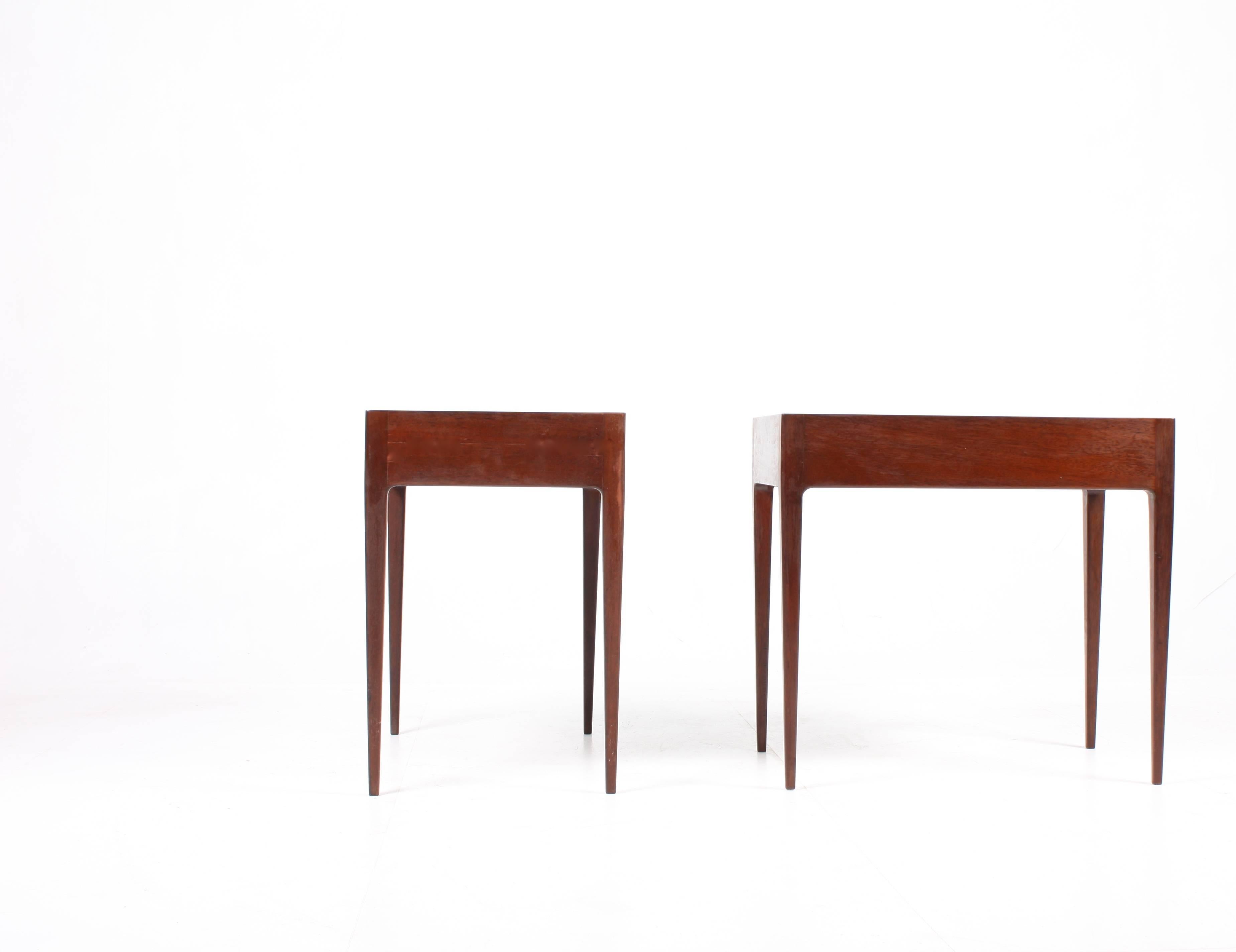 Mahogany Pair of End Tables by Ernst Kühn